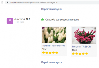 Отзыв о тюльпанах «Тюльпан Tresor»
